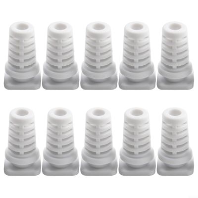 10-Pack Cable Gland Strain Relief Bushings, 3.5/4/5mm Inner Dia Rubber Cord Sleeves for Angle Grinder, Electric Drill & Power Tool Cable Protection(4mm-white)