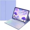 Backlit Keyboard Case for Galaxy Tab S10+ Plus/S9 FE+ Plus/S9+ Plus/S8+ Plus/S7 FE/S7+ Plus 12.4 inch, 7-Color Rainbow Backlight Magnetic Detachable Keyboard Cover with S Pen Holder,Purple+White view 1