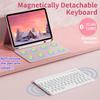 Backlit Keyboard Case for Galaxy Tab S10+ Plus/S9 FE+ Plus/S9+ Plus/S8+ Plus/S7 FE/S7+ Plus 12.4 inch, 7-Color Rainbow Backlight Magnetic Detachable Keyboard Cover with S Pen Holder,Purple+White view 4