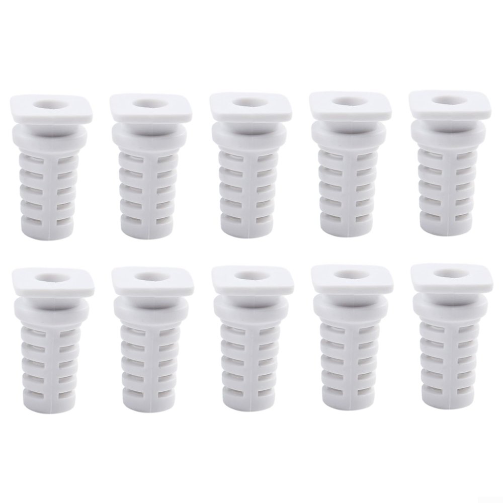10-Pack Cable Gland Strain Relief Bushings, 3.5/4/5mm Inner Dia Rubber Cord Sleeves for Angle Grinder, Electric Drill & Power Tool Cable Protection(5mm-white)