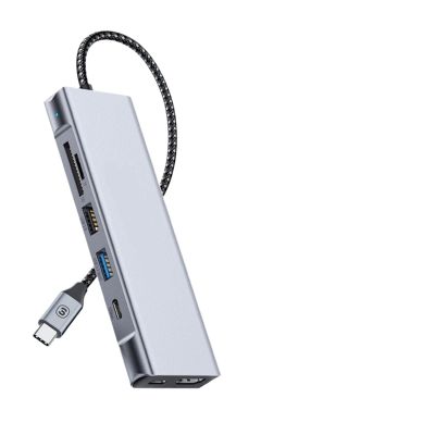 8 in 1 USB Hub with Disk Storage Function TY>pe C to HDMI-Compatible Dock Station for Pro Air M1 M2