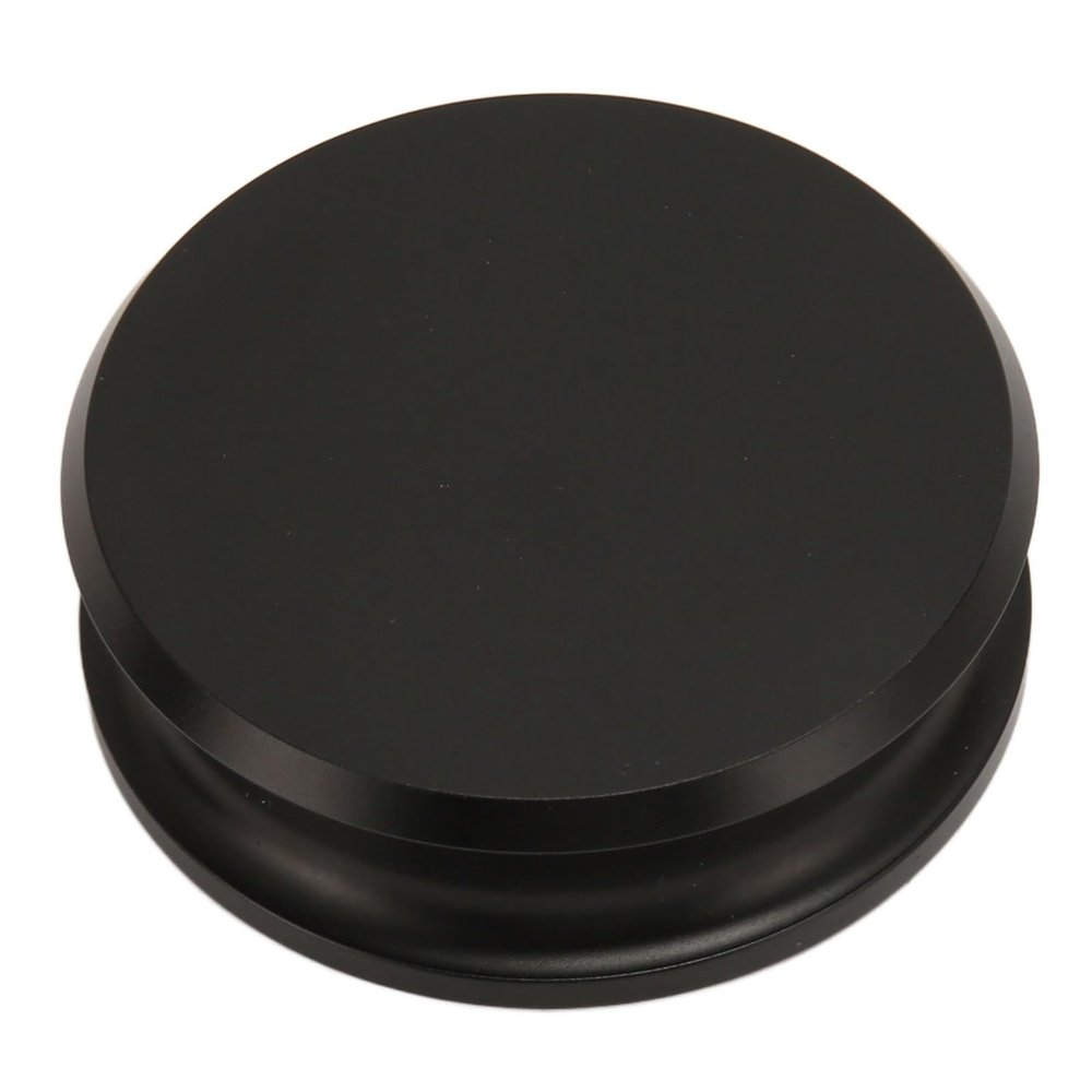 Turntable Disc Stabilizer, Professional HiFi Aluminum Alloy Record Weight Stabilizer, 253g Ballast with Silicone Bottom Pad, Shock Absorption for Belt and Direct Drive Turntables (Black)