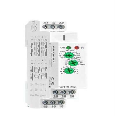 10A Multifunctional Delay Time Relay with 10 Function Choices 0.1s-10 Days Time Delay AC/DC24V-240V Control DIN Rail Relay(M2-AC230V)