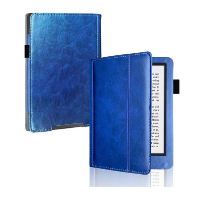 Case Compatible with Kobo Aura H2O 1st Generation 6.8 Inch N250 eBook Cover Protective PU Leather Magnetic Funda with Auto Sleep(Dark Blue)
