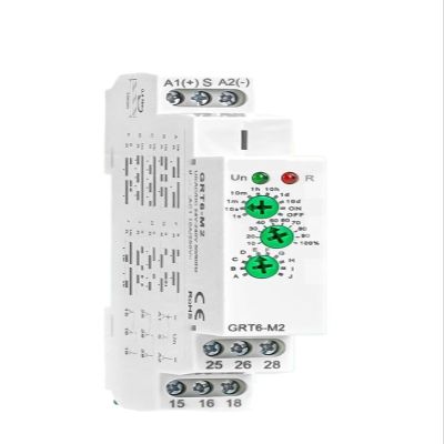 10A Multifunctional Delay Time Relay with 10 Function Choices 0.1s-10 Days Time Delay AC/DC24V-240V Control DIN Rail Relay(ACDC24V-240V)