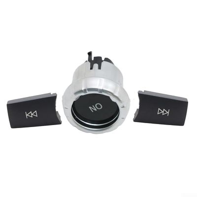 CD Audio Control Button Knob Cover Kit for Mercedes Models W176/W204/W212 2129006027, Black Chrome ABS Replacement