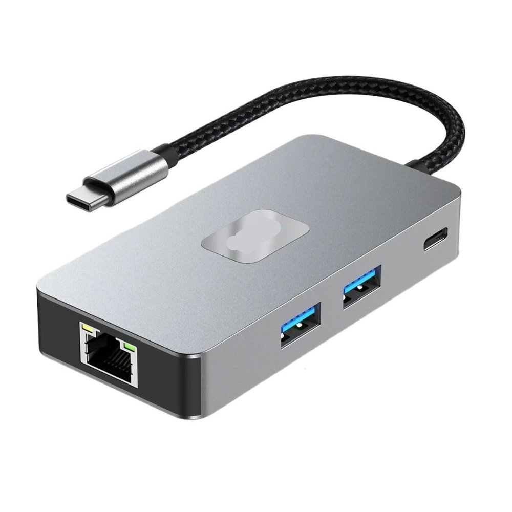 2.5-g LAN Hub USB-C Docking Station TY>pe C to USB 3. 4K60 HZ RJ45 Ethernet Splitter SD/TF Card Reader PDW100W for Gaming