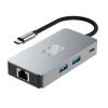 2.5-g LAN Hub USB-C Docking Station TY>pe C to USB 3. 4K60 HZ RJ45 Ethernet Splitter SD/TF Card Reader PDW100W for Gaming view 1