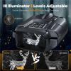 Nightvision Scopes, 4K Night Vision Binoculars 32GB Infrared Night Vision Goggles 3 Large Screen 8X Digital Zoom Tactical Light(4K 64GB Z095) view 4