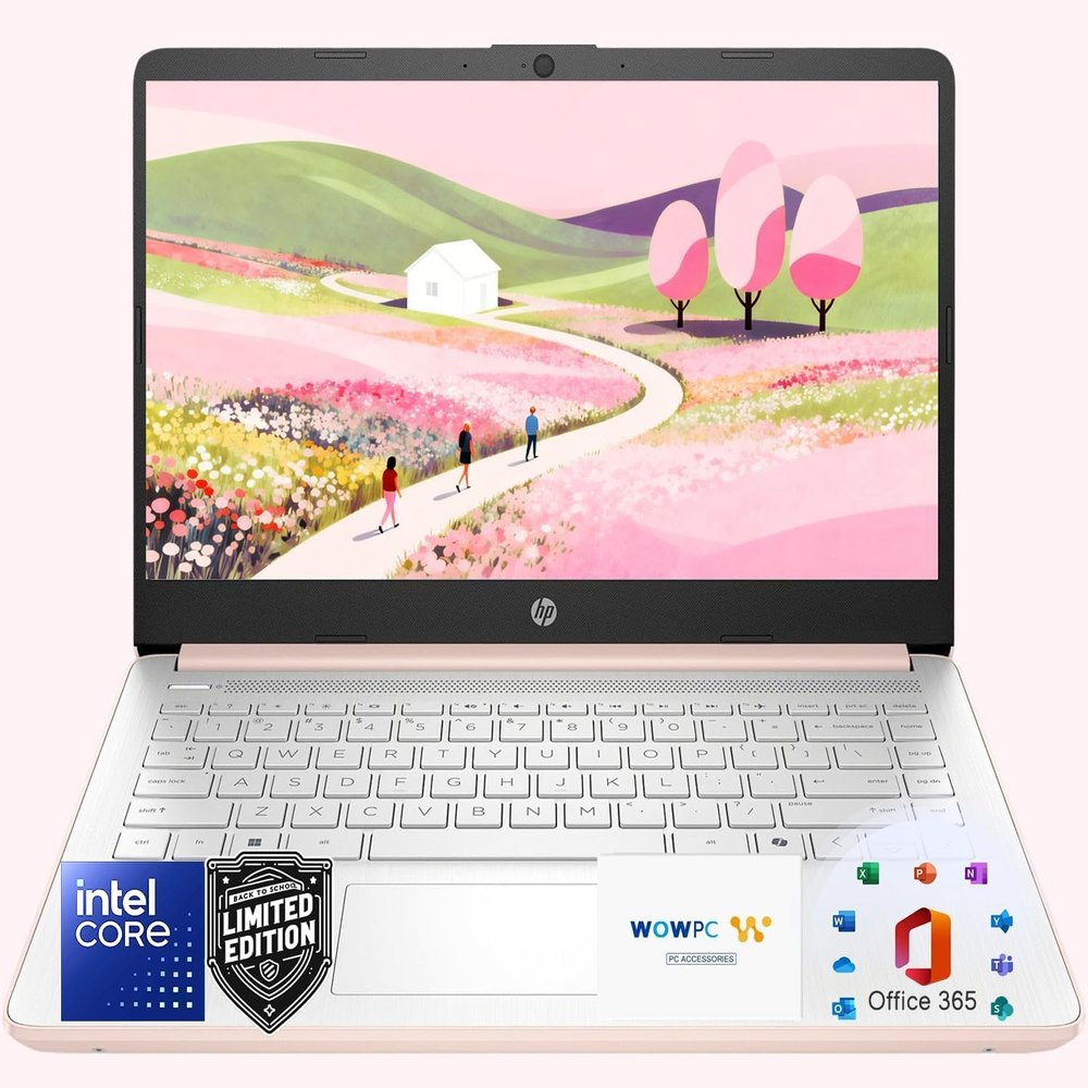 HP Ultrabook Laptop with Copilot AI & Office 365  Intel High Performance CPU  8GB RAM  1.2TB Storage (192GB SSD and 1TB OneDrive)  Windows 11 w/o Earbuds