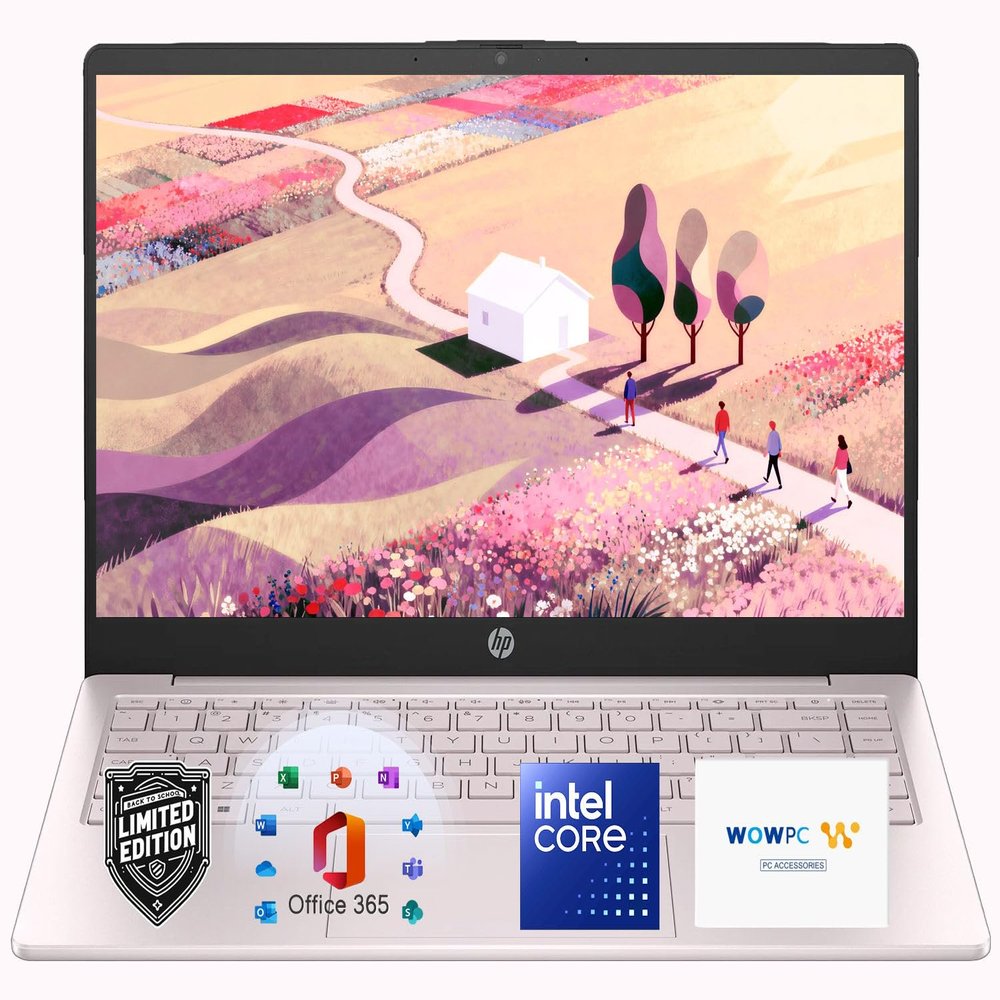HP Ultrabook Laptop with Copilot AI & Office 365  Intel High Performance CPU  32GB RAM  2.1TB Storage (1.1TB SSD and 1TB OneDrive)  Windows 11 w/o Earbuds