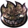 VATH Spitfire Flame Head Camo Sticker 78mmW x 95mmH / 3 1/16" W x 3 3/4" H [C78] view 1