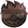 VATH Spitfire Flame Head Tiki Sticker 80mmW x 98mmH / 3 1/8" W x 3 7/8" H W [C76] view 1