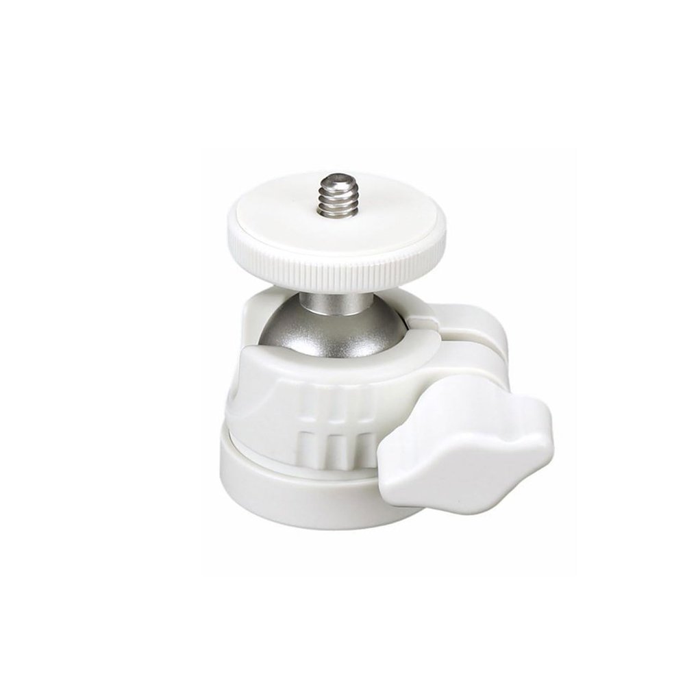 Andoer Mini Desktop Phone Tripod Ball Head with 360 Degree Rotation for Camera and LED Light (White)
