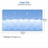 IMAYONDIA Cute Pastel Blue Desk Mat, Minimalist Large Gaming Mouse Pad Mousepad, Kawaii Anime Writing Pads Deskmat, Gradient White Clouds Computer Pad, Aesthetic Stars Moon Deskpad, 31.5 x 15.7 in view 2
