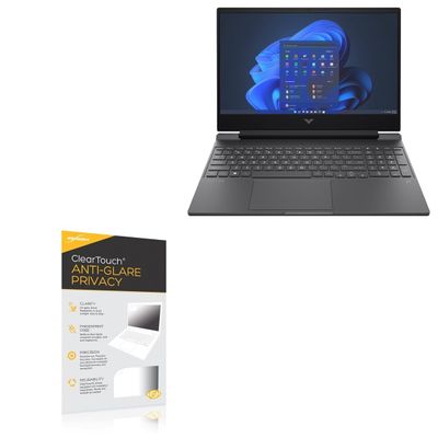 BoxWave Screen Protector Compatible With HP Victus 15 (15t-fa000) - ClearTouch Anti-Glare Privacy (2-Pack), Privacy Screen Protector Flexible Film Anti-Glare