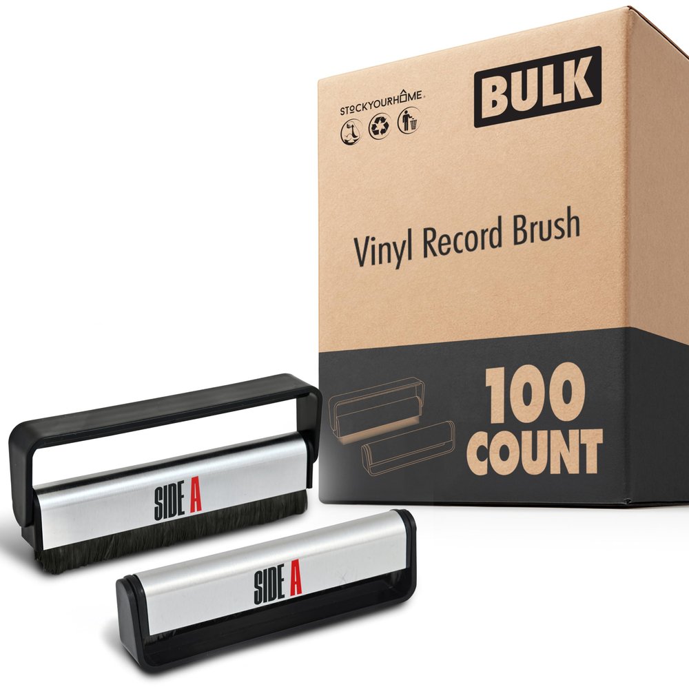Side A Vinyl Record Brush with Soft Carbon Fibre Bristles Antistatic Cleaning Accessory 100 Count