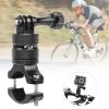 DouWen MO Universal Action Camera Bracket, Aluminum Alloy Bike Motorcycle Stand, 360 Degree Rotation Ballhead Mount with Non Slip Pad, Compatible with Most Sports Cameras for Insta (Black) view 4