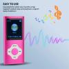 lyrlody MP3 Player, Portable Music Player 64G Memory Card Expansion FM Radio Voice Recording for Students Outdoor Gym Workouts (Roseate) view 3