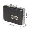Portable Cassette Tape Recorder Player, USB C Cassette to MP3 Converter, Built in Microphone with Headphone Jack, Reverse Recording to Tape, Black ABS Compact Design for Music Love view 2