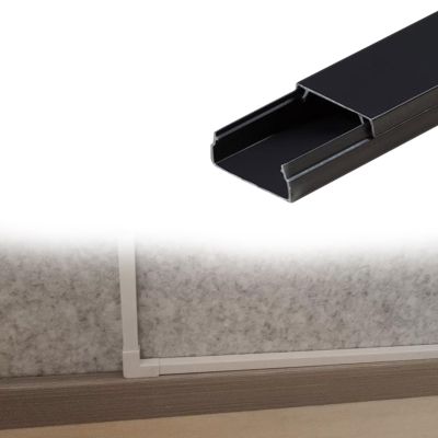 3/10 2/5 3/5 7/10 in Height Square Box Cable Trunking, Self-Adhesive Cables Hider, Cable Hider Cord Covers for Wires On Wall for Workshop/Factory(B- 1 PC,L W H 39.4in x 1.5in x 0.7in)