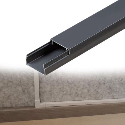 3/10 2/5 3/5 7/10 in Height Square Box Cable Trunking, Self-Adhesive Cables Hider, Cable Hider Cord Covers for Wires On Wall for Workshop/Factory(A- 1 PC,L W H 39.4in x 0.6in x 0.4in)