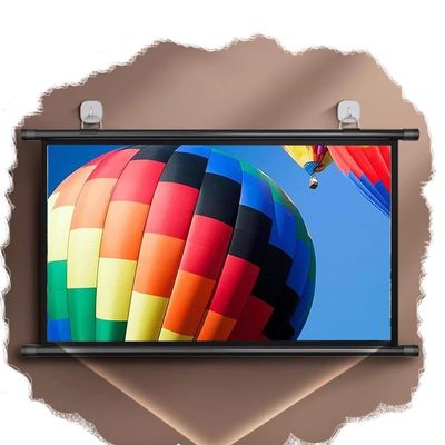 BTBZGFGNYU Manual Pull Down Projection Screen 30" 40" 50" 60" 72" Projector Screen Outdoor Movie Screen Portable Wall HD Projector Screens(30 Inch (4:3))