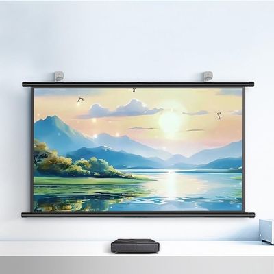 BTBZGFGNYU Manual Pull Down Projector Screen 40" 50" 60" HD Projection Screen Wall Hanging Movie Screen for Home Theater Office Game(40inch(4:3))