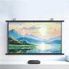 BTBZGFGNYU Manual Pull Down Projector Screen 40" 50" 60" HD Projection Screen Wall Hanging Movie Screen for Home Theater Office Game(40inch(4:3)) view 1