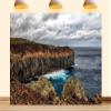 10X8ft Fabric Cliffs Backdrop Breathtaking Camping Hiking Tapestry Sea Waves Rugged Background Party Decorations Home Wall Decor view 1