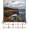 10X8ft Fabric Cliffs Backdrop Breathtaking Camping Hiking Tapestry Sea Waves Rugged Background Party Decorations Home Wall Decor view 2