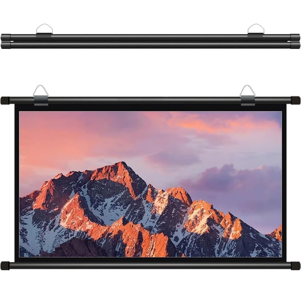 BTBZGFGNYU Projector Screen 30" 40" 50" 60" 72" Manual Pull Down Projection Screen 4K HD Movie Screen Wall Mounted Projector Screen(50inch(4:3))