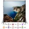 10X7ft Fabric Cliffs Backdrop Lovely Camping Hiking Tapestry Sea Waves Rugged Background Party Decorations Home Wall Decor view 2