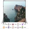 12X10ft Fabric Cliffs Backdrop Scenic Camping Hiking Tapestry Europe Landscape Rugged Background Party Decorations Home Wall Decor view 2