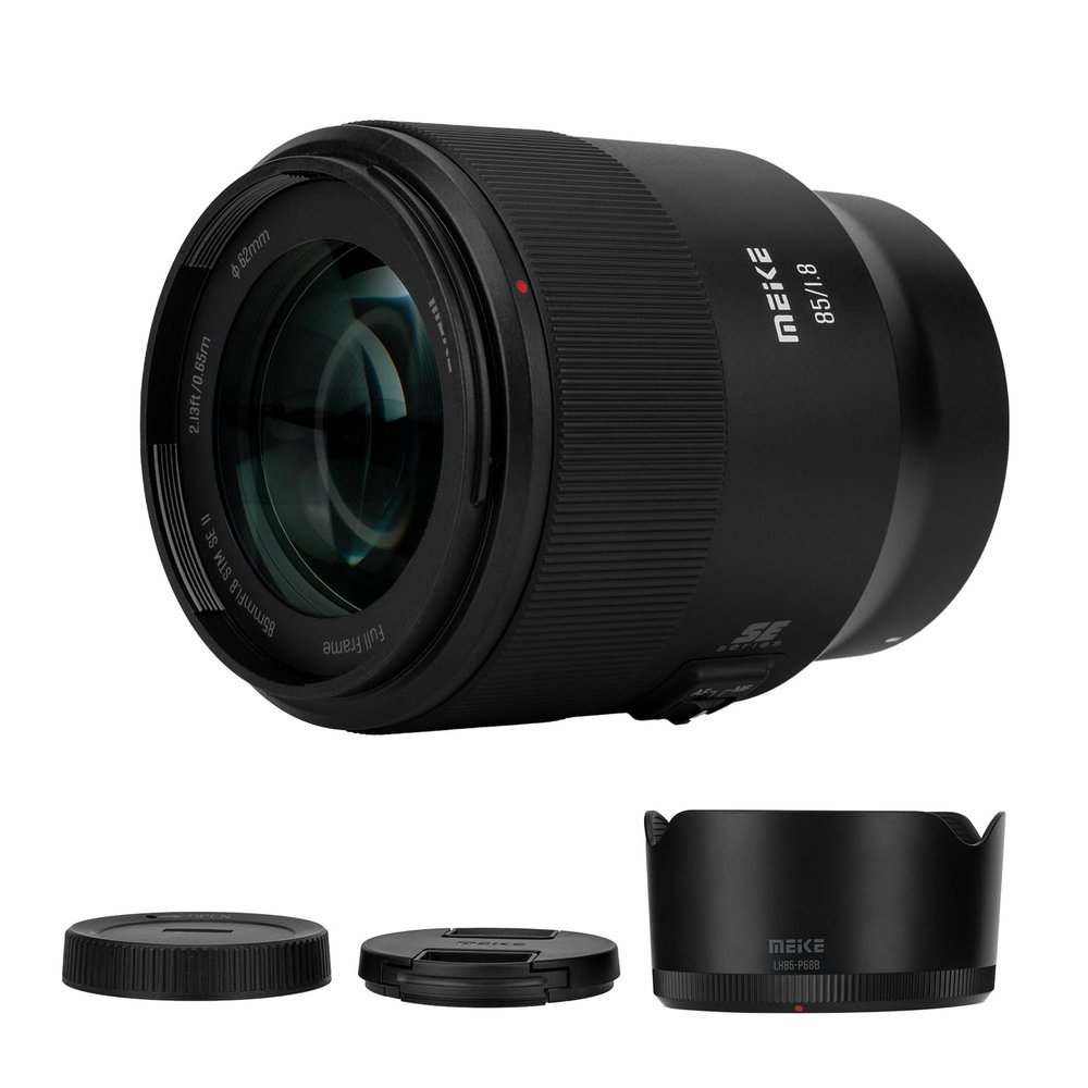 Meike 85mm F1.8 SE Mark II Full Frame Auto Focus STM High Resolution 8K Lens Fixed Prime Portrait Lenses for Sony E Mount Mirrorless Cameras A9 A7II A7RII A7 A7R3 A7R4 A7IV A7C A7SIII