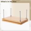 YHomU 11.6 X 7.7 in Wood Book Binding Press, Double Layer Clamp with Threaded Posts view 3