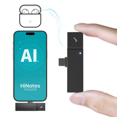 HiDock P1 mini AI Voice Recorder: Smart Voice Recorder Work with Wireless Earbuds for Meeting Lectures Calls BlueCatch Tech Digital Audio Recorder Transcription Summary HiNotes APP Control 32GB