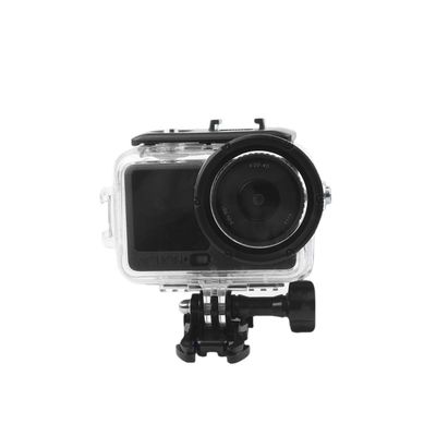 60M Waterproof Camera Diving Housing Shell for DJI Osmo Action 6 Protective Durable Transparent PC Case with Tempered Glass Lens Cover,Base and Screw Effectively Ensuring Underwater Photography