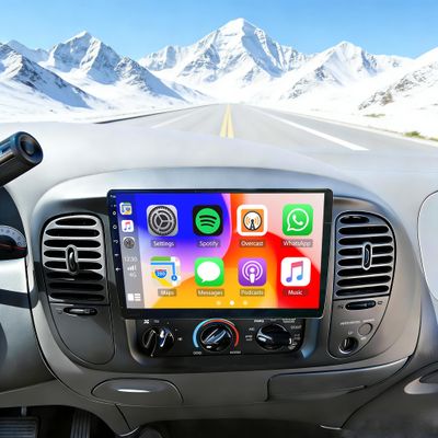 Android 14 Double Din Car Stereo Radio for Ford F150 1997-2004 with Wireless CarPlay & Android Auto,10.1" IPS Touchscreen Car Stereo Support Mirror Link,GPS WiFi Bluetooth SWC FM Backup Camera Mic