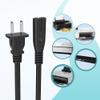XMHEIRD 6ft UL 2-Prong AC Power Cord Compatible with MERACH ?MR-2439 MR-2441 MR-2478 ?MR-2480 Vibration Plate Exercise Machine Mini Vibrating Plate Machine Charging Cable Cord view 2