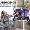 Gavscient 4K Smart Portable TV On Wheels, Touch Screen Monitor with 4K HD Display, Android 12 OS, Full Swivel Rotation, Dual Speakers & Wireless Connectivity for Home/Office/Travel 21.5-4/128 view 3