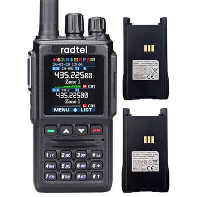 Radtel RT-7D DMR Radio UHF/VHF Dual Band Digital Analog Walkie Talkies with 4000 Channels 10000 Talk Groups / 500 000 Contacts