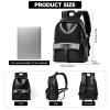 14 Inch Leather Travel Backpack For Men  Anti-Theft Waterproof Business Backpack With Large Capacity view 2