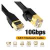 Cat 7 Ethernet Cable Cat7 High Speed Flat Gigabit STP RJ45 LAN 10Gbps Network Patch Code for Router Long 20M 30M(1M) view 2