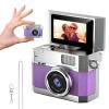 Mini Keychain Digital Camera Purple - HD Mini Digital Camera with 0.96" Flip Screen & 32GB Card,Funny Gifts for Friends,Valentines Day Gifts view 1