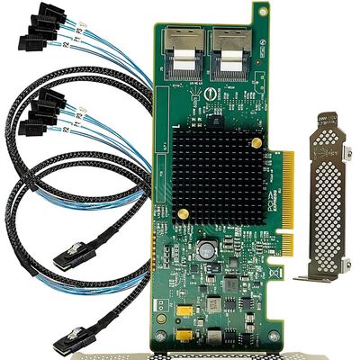 SAS HBA Card Compatible with LSI 9207-8i IT Mode PCIe SATA Expansion Card, SAS Expander Support, 8-Port 6Gbps PCIe 3.0 x8, HBA Controller with 2 SFF-8087 to 4 SATA Cables,ZFS TrueNAS unRAID NAS