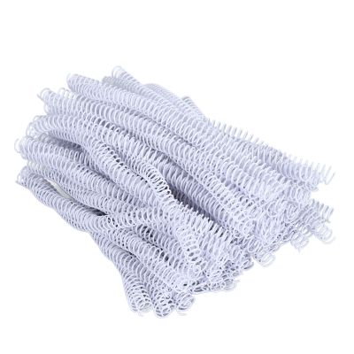 100PCS Binding Spiral Wire, 14.3mm Diameter 48 Teeth 4:1 Pitch, PVC Spiral Binding Coils for A4 Paper, Holds 115 Sheets, Compatible with 4 Hole Punch Binding Machines, Durable (White)
