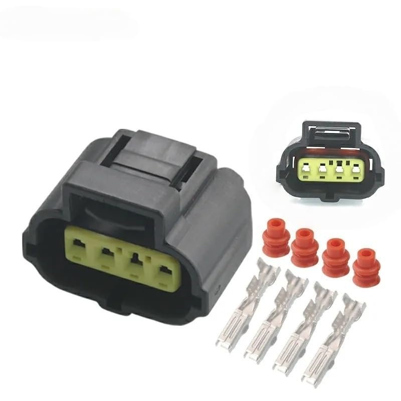 5 Sets 4 Way Automotive Water Proof Electrical Connector for 90980-10711 184046-1(10 Sets)