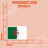 (3Pcs) Algeria Flag Stickers Algerian National Flag Vinyl Decals, Waterproof Sticker for Laptop, Water Bottle, Scrapbook, Phone Case, Travel Gear, 3" x 2" view 2