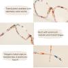 Firmoo Blue Light Glasses Artistic Hand-Painted Hexagonal UV Protection & Replaceable Lenses for Women Men (Pattern) view 4